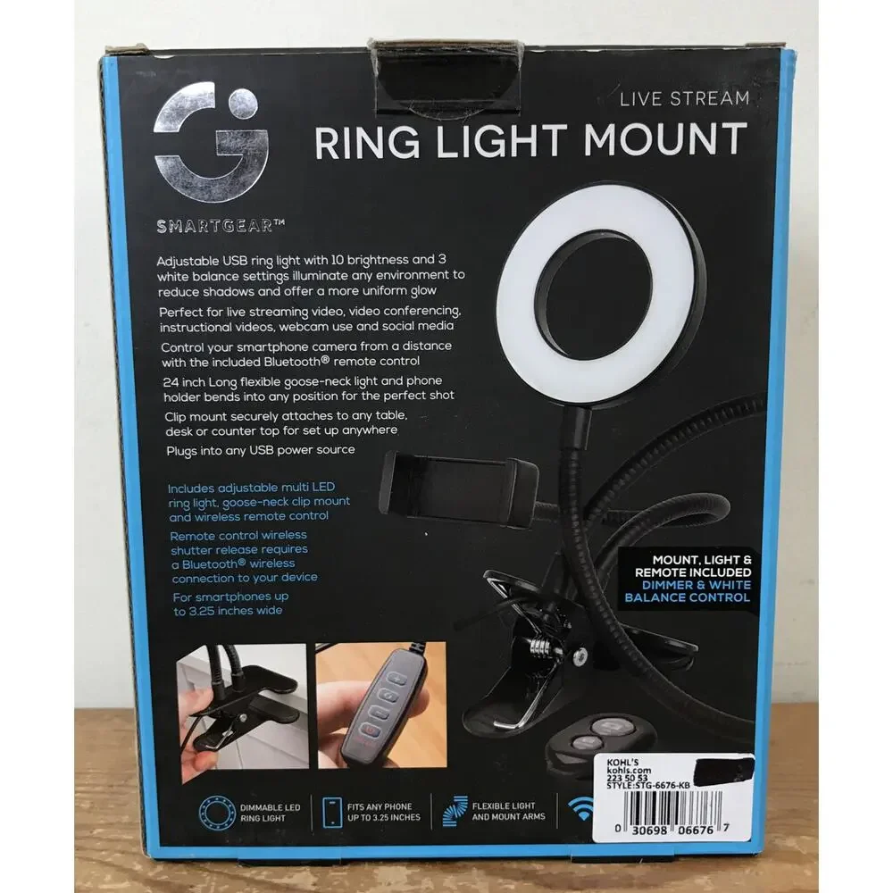 Smartgear Live Set Stream Ring Light Mount Phone Podcast Vlogging Accessory